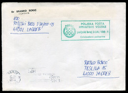 CROATIA 1992 Stampless Cover With Field Post Office Cachet Sent During War With Serbia. - Kroatien