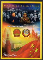 2013 Mao Tse-tung & Joseph Stalin Imperf Deluxe Sheet Containing 1 Value U/M - Mao Tse-Tung