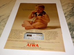 ANCIENNE PUBLICITE UN  SON TRES PUR HIFI AIWA 1978 - Andere Geräte