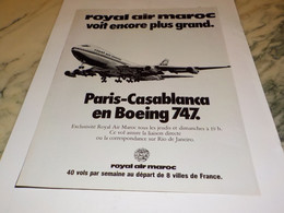 ANCIENNE PUBLICITE  VOIT GRAND ROYAL AIR MAROC 1978 - Advertisements