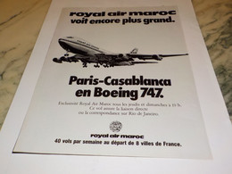 ANCIENNE PUBLICITE  VOIT GRAND ROYAL AIR MAROC 1978 - Werbung