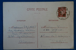 D92 FRANCE ALGERIE BELLE CARTE RARE 1942 ALGER POUR PARIS BABYLONE + CACHET PLAISANT + TEMOIGNAGE - Cartas & Documentos