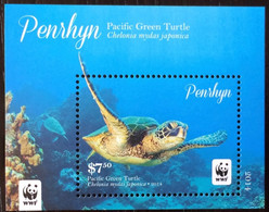 Penrhyn, 2014, Turtles, WWF, Animals, MNH, Michel Block 111 - Penrhyn