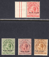 Falkland Islands 1918-20 War Stamp, Incl. Reversed Watermark, Mint Mounted, Sc# ,SG 70,71,71cx,72 - Islas Malvinas