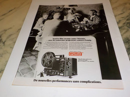 ANCIENNE PUBLICITE PROJECTION S910 HQS EUMIG 1978 - Projectores
