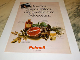 ANCIENNE PUBLICITE PASTILLE PULMOLL 1978 - Afiches