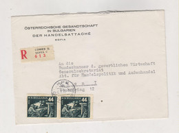 BULGARIA SOFIA 1955 Registered  Cover To Austria - Autres & Non Classés