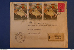 D 92 FRANCE BELLE LETTRE RECOMMANDEE 1971 MALAKOFF PARIS + DEGAS 1F X 3 - Storia Postale