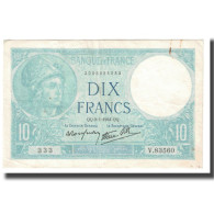 France, 10 Francs, 1941, P. Rousseau And R. Favre-Gilly, 1941-01-09, SUP - 10 F 1916-1942 ''Minerve''