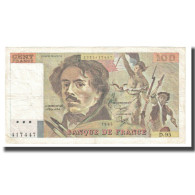 France, 100 Francs, 1985, STROHL TRONCHE DENTAUD, TTB, Fayette:69.09, KM:154b - 100 F 1978-1995 ''Delacroix''