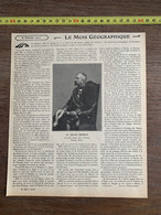 1910 JDV LE MOIS GEOGRAPHIQUE M JULES RENKIN MINISTRE BELGE DES COLONIES - Non Classés