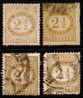 PORT190- PORTUGAL - 1876 - MH/USED-  NEWSPAPERS STAMPS SHADES. - Usado