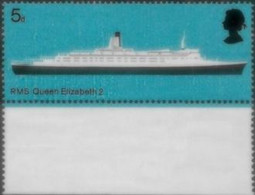 Great Britain 1969 RMS Queen Elizabeth 2 Ship 5d MARG.ERROR:no Red - Variétés, Erreurs & Curiosités