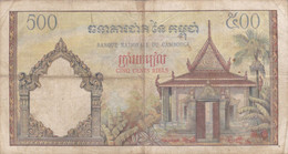 Cambodge - Billet De 500 Riels - Non Daté - P14a (1956) - Kambodscha