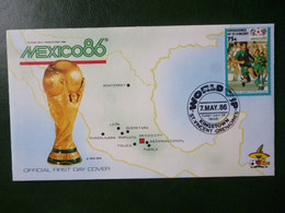 GRENADINES OF ST VINCENT 1986 MEXICO FOOTBALL WORLD CUP FDC COVER With STAMPS - Ploufragan