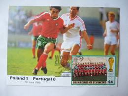 GRENADINES Of ST VINCENT 1986 MEXICO FOOTBALL WORLD CUP FDC CARD With STAMPS - Ploufragan