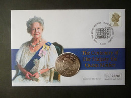 GREAT BRITAIN THE CENTURY OF HER MAJESTY THE QUEEN MOTHER  STAMP/COIN CLARENCE HOUSE - Autres & Non Classés