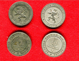 BELGIQUE - BELGIUM - LEOPOLD I - LOT  X 5 CENTIMES 1861 - 5 Cents