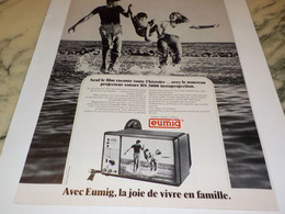 ANCIENNE PUBLICITE INSTAPROJECTION RS 3000 EUMIG 1978 - Projectores
