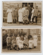 CPA 2992 - MILITARIA - Carte Photo Militaire X 2 - Guerre 14 / 18 - Un Groupe De Blessés Et Infirmières - Non Situé - Personnages