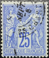 N°78a Sage 25c. Outremer Vif. Cachet Du 27 Septembre 1876 à Paris (Rue Des Chantiers) - 1876-1898 Sage (Type II)