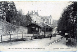 73_ Savoie _ Aix Les Bains _la Gare Du Revard Et Hotel Bernascon( Dos Unis,neuve ) - Aix Les Bains