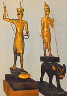 Egypte-CAIRO -Le CAIRE -Egyptian Musuem Tutankamen's Treasures Statues D'or Tutankhamun Toutânkhamon (timbre Stamp) - Cairo