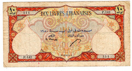 LIBAN Lebanon 10 Livres Libanaises 1945  -(très  Rare) ((2020 NOVEMBRE   Alb L -27) - Libanon