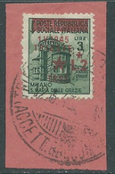 1945 OCCUPAZIONE JUGOSLAVA TRIESTE USATO 2+3 LIRE SU 25 CENT - RD8 - Ocu. Yugoslava: Trieste