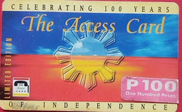 Philippines P100 The Access Card Celebrating 100 Years Of Independence - Philippines