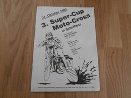 Moto Cross Schefflenz 31.10.1982 , Motocross , Programmheft / Programm / Rennprogramm !!! - Motos