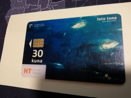 KROATIE FISH  130KUNA  JATO TUNA   TRANSPARANT CARD SPECIAL  **3765** - Croatie