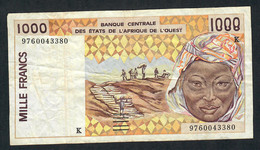 W.A.S. SENEGAL P711Kg 1000 FRANCS (19)97 1997    AVF   NO P.h. - Westafrikanischer Staaten