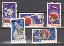 Romania 1965,5V,space,aerospace,ruimtevaart,luft Und Raumfahrt,de L'aérospatiale,MNH/Postfris(A3926) - América Del Norte
