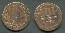 ETATS ALLEMANDS - MUNSTER- 4 PFENNING 1762 - Petites Monnaies & Autres Subdivisions