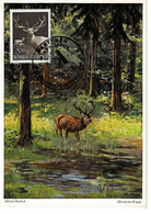 CARTE MAXIMUM AUTRICHE 1959 CERF DEER HIRSCH - Cartes-Maximum (CM)