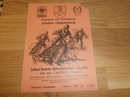 Grasbahnrennen Cloppenburg 28.09.1975 , Grasbahn , Speedway , Programmheft / Programm / Rennprogramm !!! - Motos