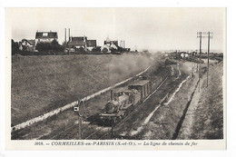 CORMEILLE-en-PARISIS  (cpa 95)  La Ligne De Chemin De Fer                       -  L 1 - Cormeilles En Parisis