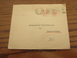 Lettre Avec AFFRANCHISSEMENT MECANIQUE De 2 X 25C Et Oblitérée BXL 1 En 1927. Flamme Des EAUX De SPA - Sonstige & Ohne Zuordnung