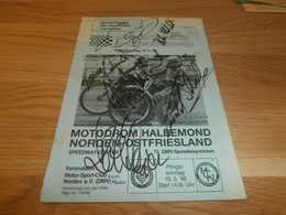 Speedway Norden 18.05.1986 , Mit Autogrammen , Programmheft / Programm / Rennprogramm !!! - Motos