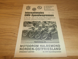 Speedway Norden 23.05.1983 , Programmheft / Programm / Rennprogramm !!! - Motos