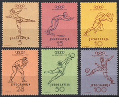 Football Soccer Box Swimming Athletics Summer Olympic Olympics Games Helsinki Finland Yugoslavia 1952 Mi. 698 703 MLH - Summer 1952: Helsinki