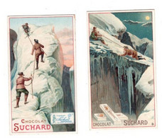 5 Chromo Litho Cards Chocolate SUCHARD Alpinisme Mountaineering  Bergsport Snowstorm Lawine Ice - Suchard