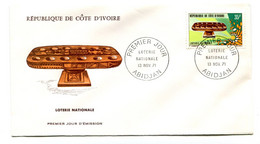 RC 19119 COTE D'IVOIRE N° 329 LOTERIE NATIONALE 1971 FDC 1er JOUR - TB - Côte D'Ivoire (1960-...)