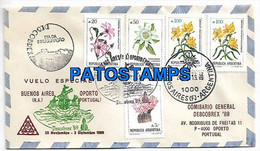 147216 ARGENTINA BUENOS AIRES COVER CANCEL AVIATION VUELO EXPRESS PORTUGAL YEAR 1989 NO POSTAL POSTCARD - Lettres & Documents