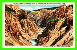 YELLOWSTONE NATIONAL PARK, WY - GRAND CANYON FROM BRINK OF LOWER FALLS - HAYNES INC - - Yellowstone