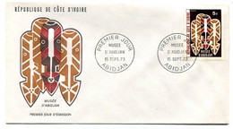 RC 19149 COTE D'IVOIRE N° 362 MUSÉE D'ABIDJAN 1973 FDC 1er JOUR - TB - Ivoorkust (1960-...)