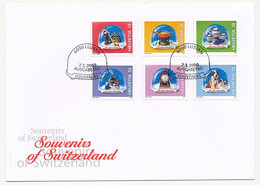 SUISSE -  FDC 2000 - Série "Souvenirs Of Switzerland" - 7 Enveloppes (2 Séries) - FDC