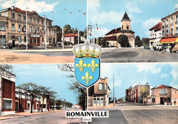 ROMAINVILLE - La Mairie - Place De L'Eglise - Avenues Lénine Et Henri Barbusse - Blason Robert Louis - Romainville