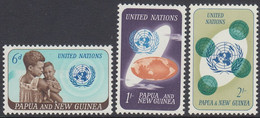 Papua New Guinea 1965 - 20th Anniversary Of The United Nations (UNO) - Mi 80-82 ** MNH - Papúa Nueva Guinea